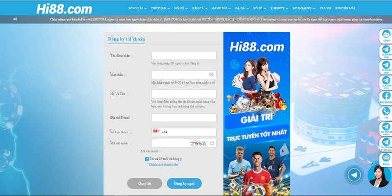 Đăng ký tài khoản để tham gia tài xỉu tiền ảo